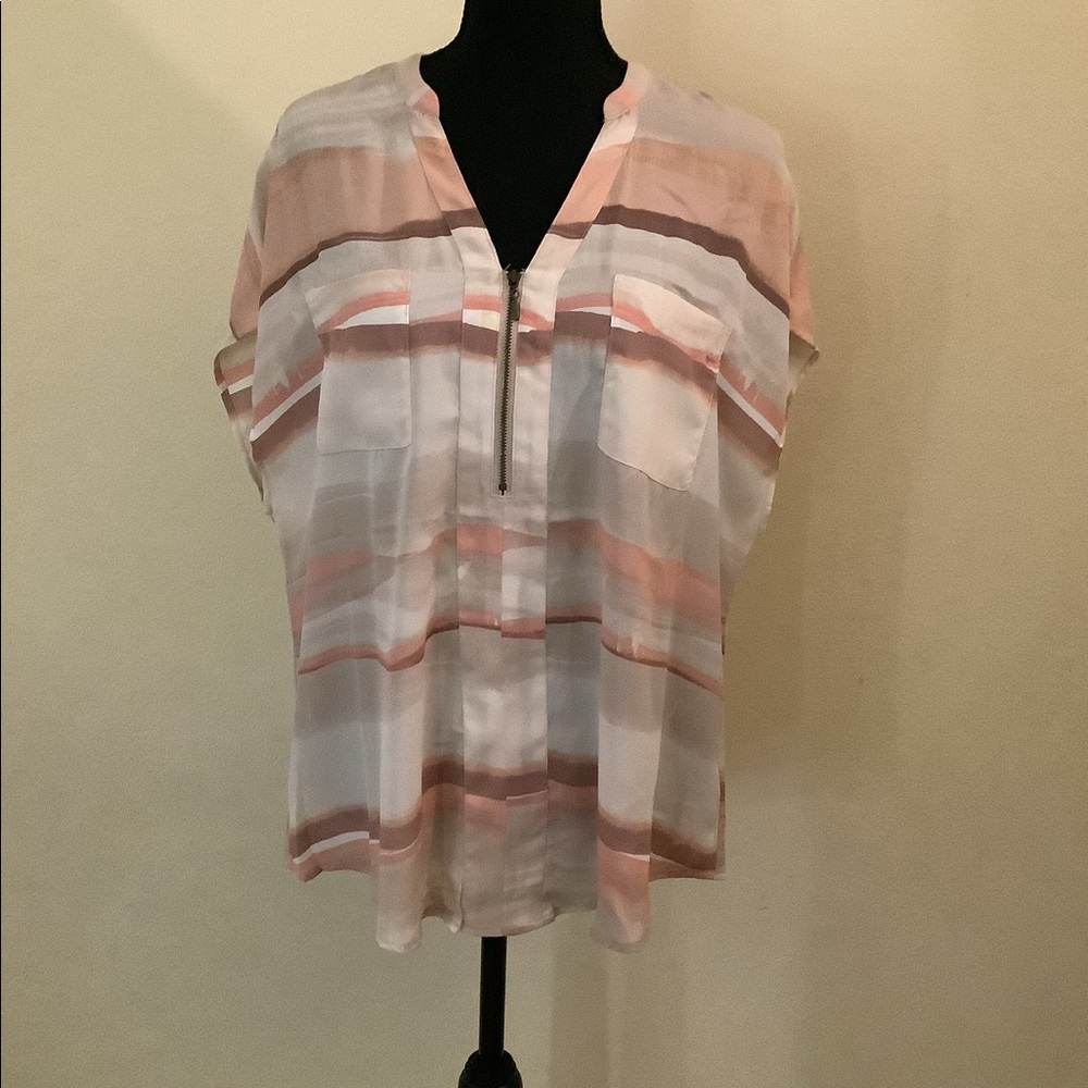 Tan and pink Torrid blouse Size 00